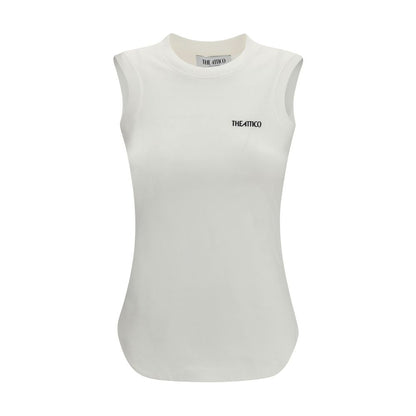 The Attico White Cotton Sleeveles T-Shirt