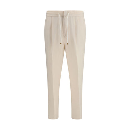 Brunello Cucinelli Beige Linen Casual Pants