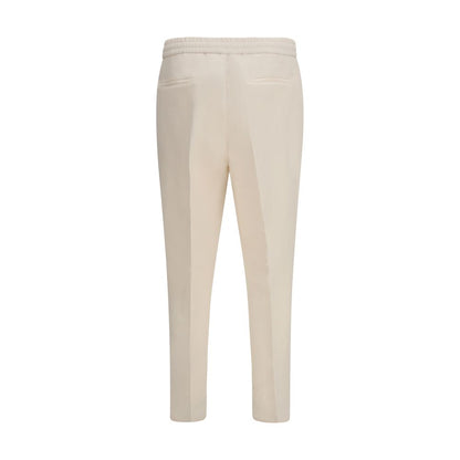 Brunello Cucinelli Beige Linen Casual Pants