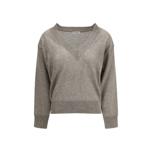 Brunello Cucinelli Brown Linen Sweatshirt