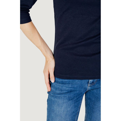 Street One Blue Cotton Long Sleeve T-Shirt