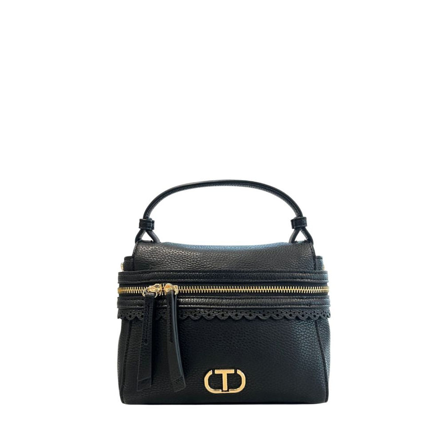 Twinset Black PU Women's Handbag