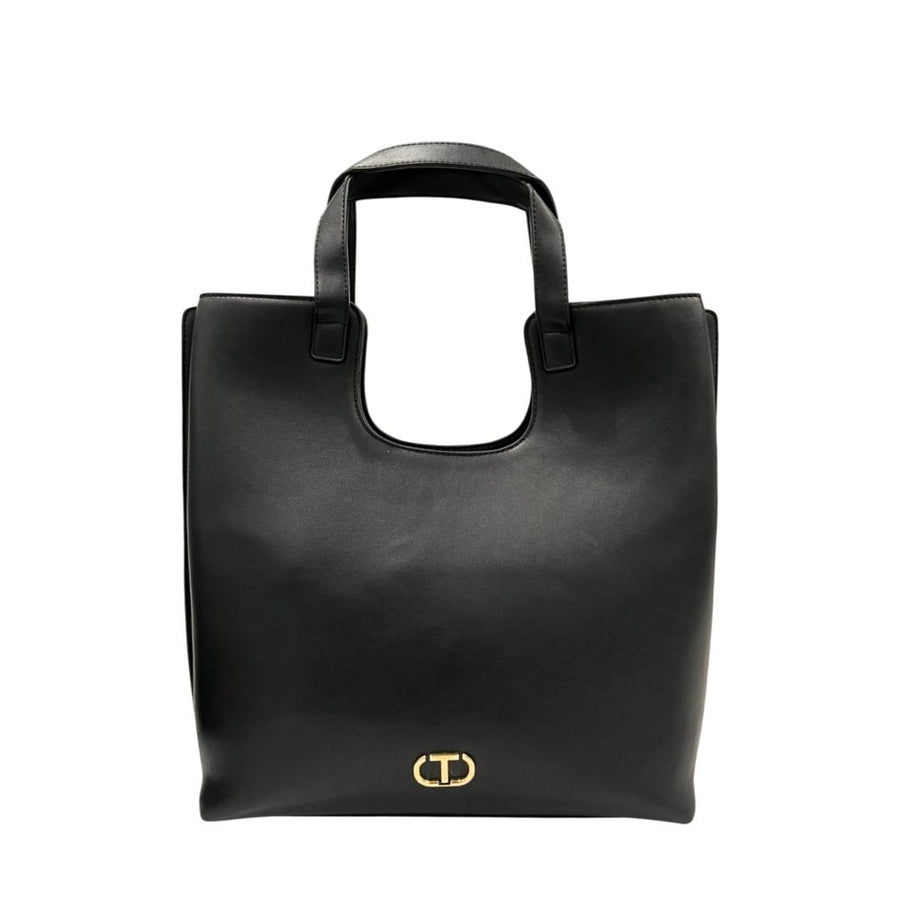 Twinset Black PU Women Shoulder Bag