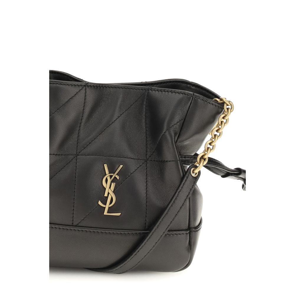 Saint Laurent Black Lamb Ovis Aries Aries Clutch Bag