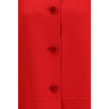 Valentino Multicolor Fleece Wool Coat