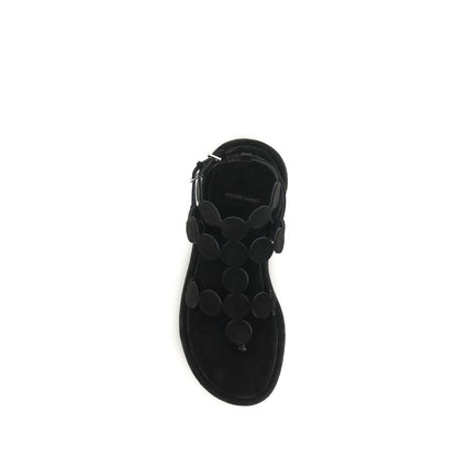 Pierre Hardy Black Calf Leather Bos Taurus Platform Sandals