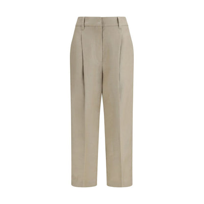 Brunello Cucinelli Beige Linen Casual Pants
