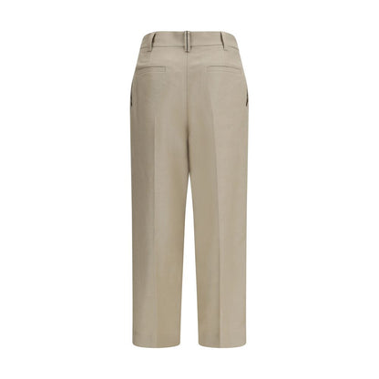 Brunello Cucinelli Beige Linen Casual Pants
