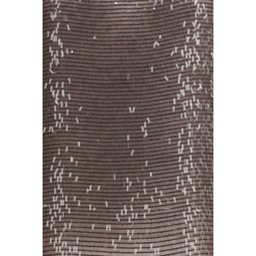 Brunello Cucinelli Brown Silk Top