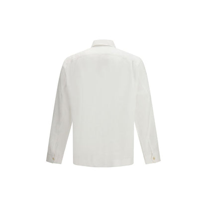 Brunello Cucinelli White Linen Dress Shirt