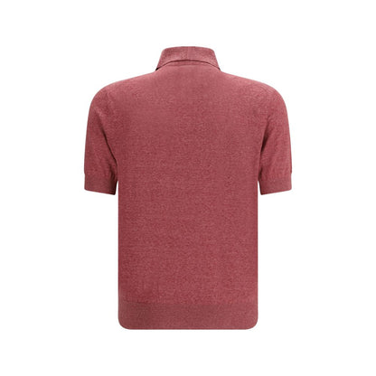 Brunello Cucinelli Multicolor Linen Polo Shirt