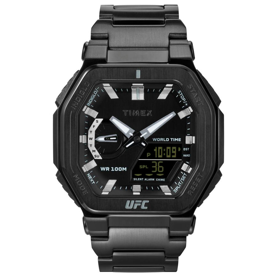 Timex Black Stainless Steel Sport Watch