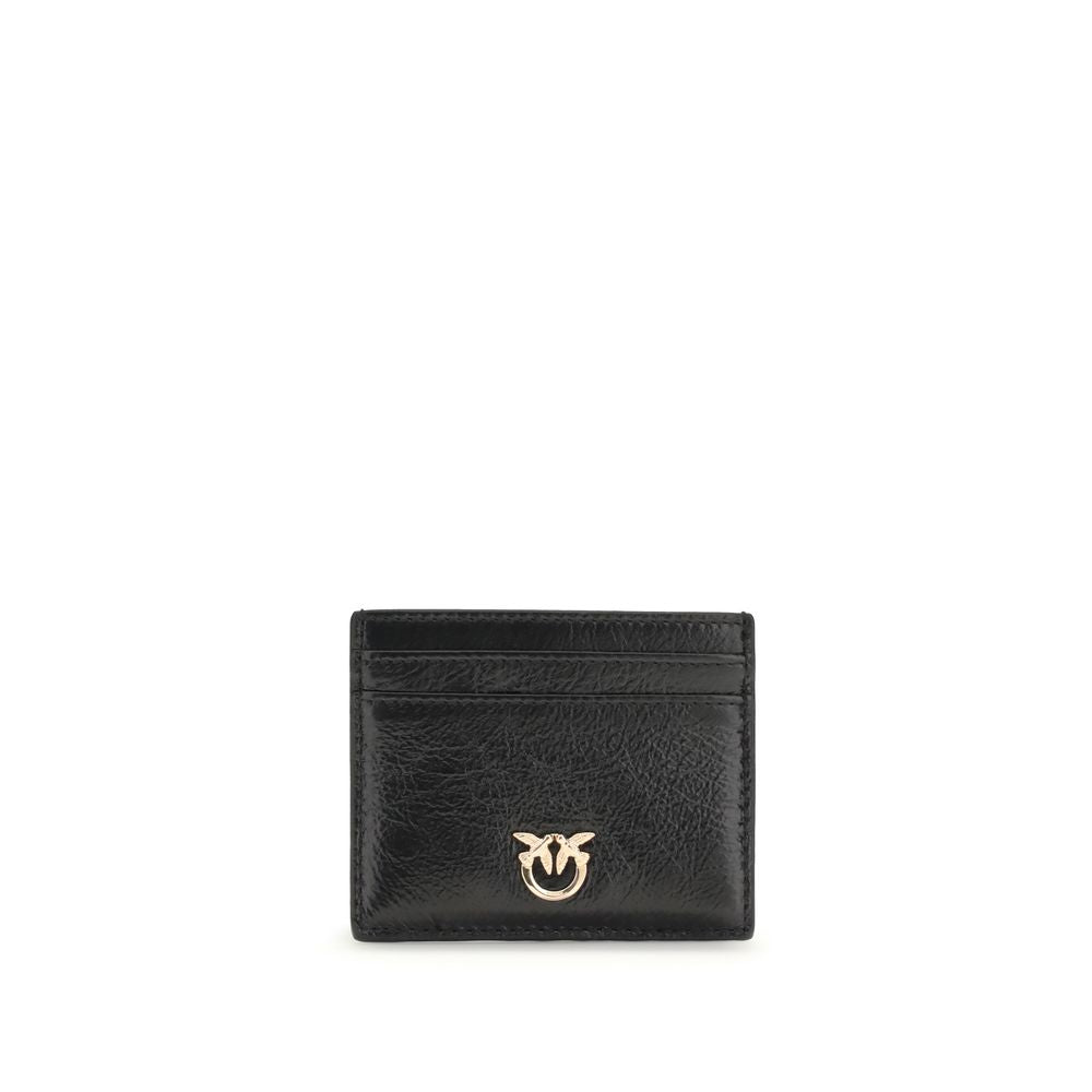 PINKO Black Calf Leather Bos Taurus Wallet