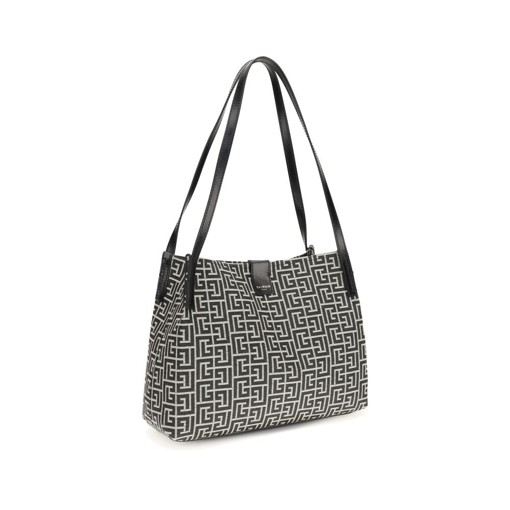 Balmain Black Cotton Shoulder Bag