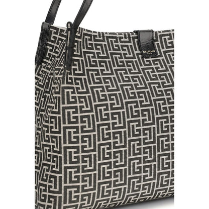 Balmain Black Cotton Shoulder Bag