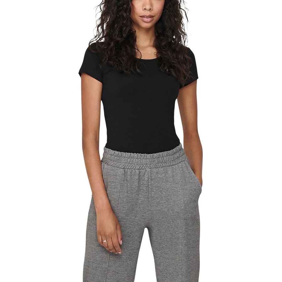 Only Black Cotton T-Shirt