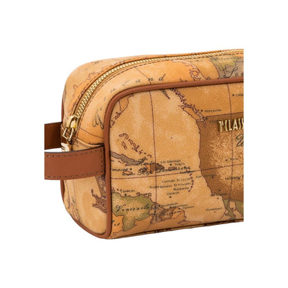 Alviero Martini Prima Classe Beige Cotton Clutch Bag