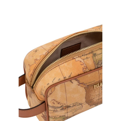 Alviero Martini Prima Classe Beige Cotton Clutch Bag