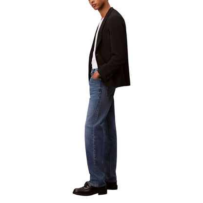 Calvin Klein Jeans Blue Cotton Relaxed Fit Jeans