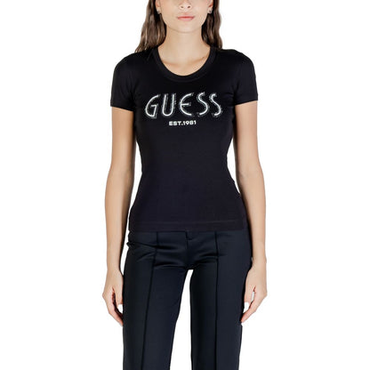 Guess Black Cotton T-Shirt
