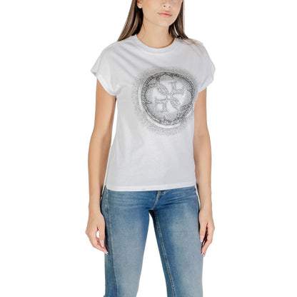 Guess White Cotton T-Shirt