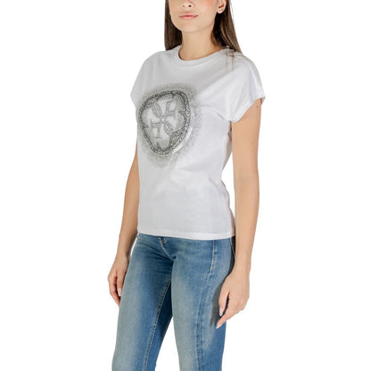 Guess White Cotton T-Shirt