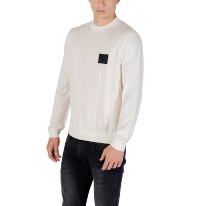 Armani Exchange White Marabou Sweatshirt