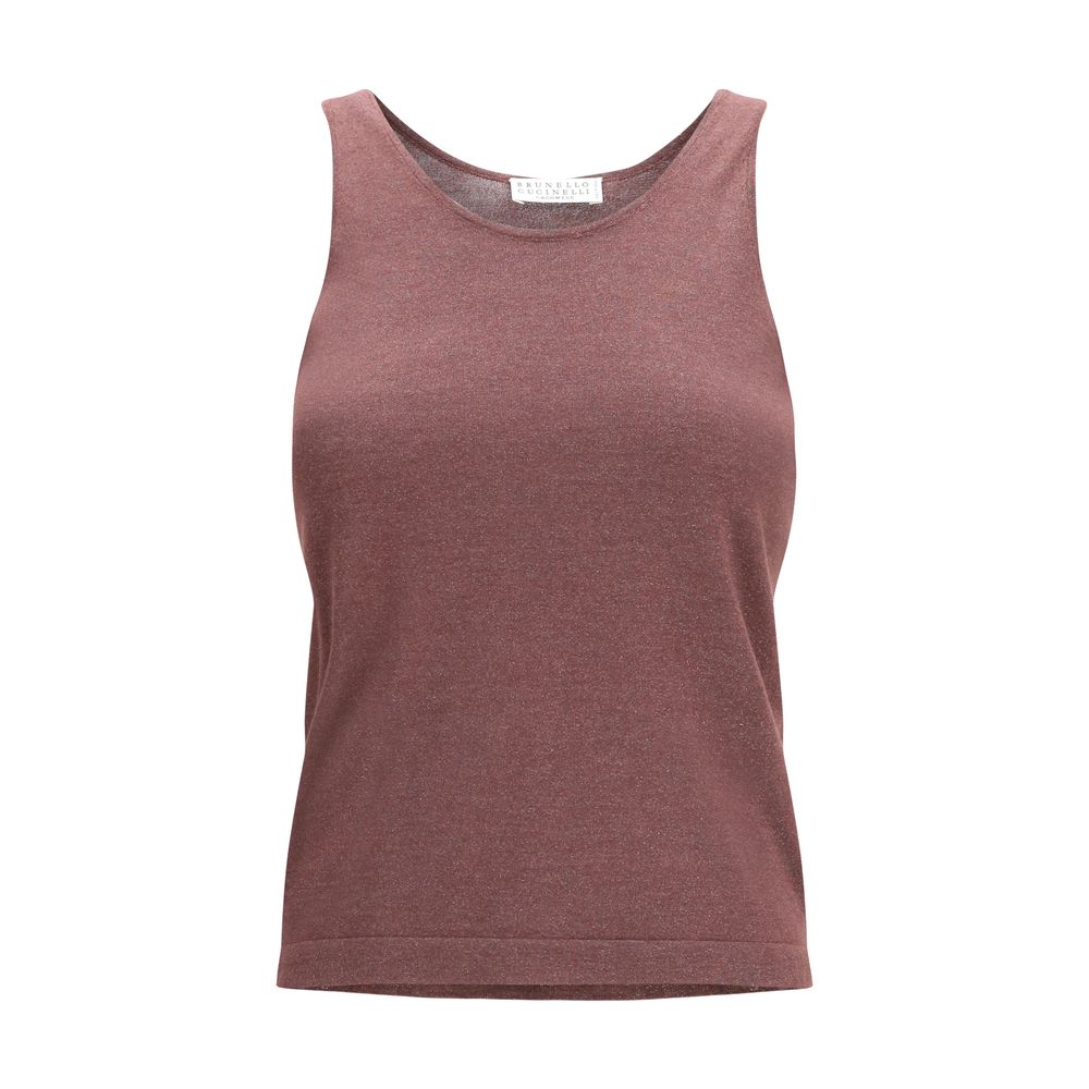 Brunello Cucinelli Bordeaux Cashmere Top