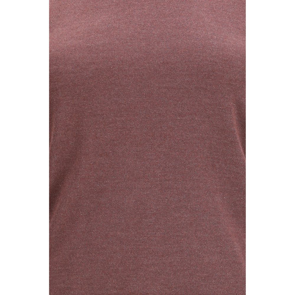 Brunello Cucinelli Bordeaux Cashmere Top