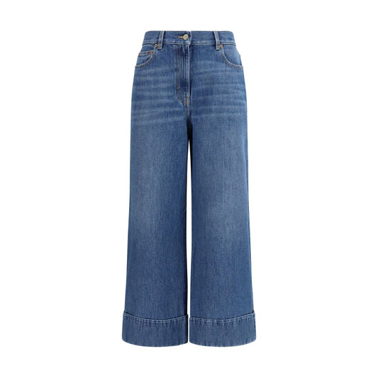 Valentino Blue Cotton Jeans Denim