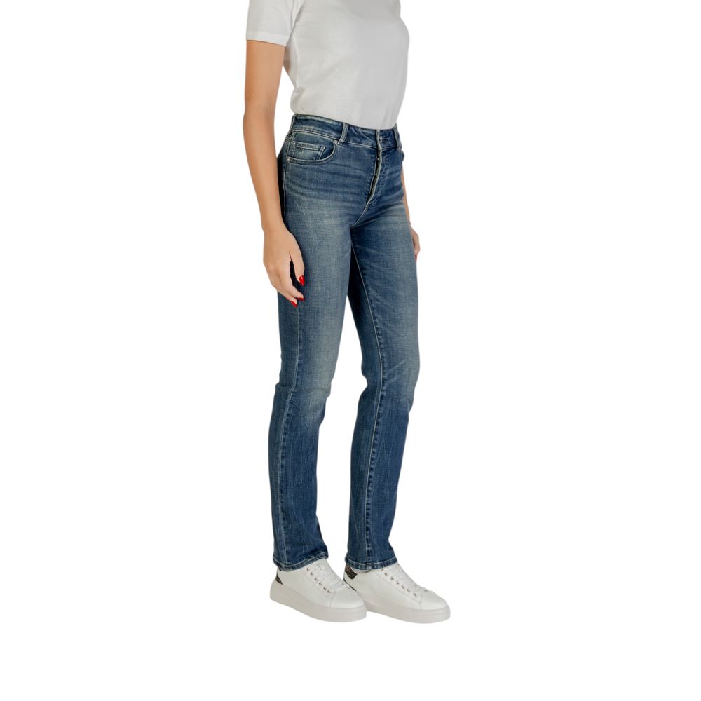 Armani Exchange Blue Cotton Skinny Jeans