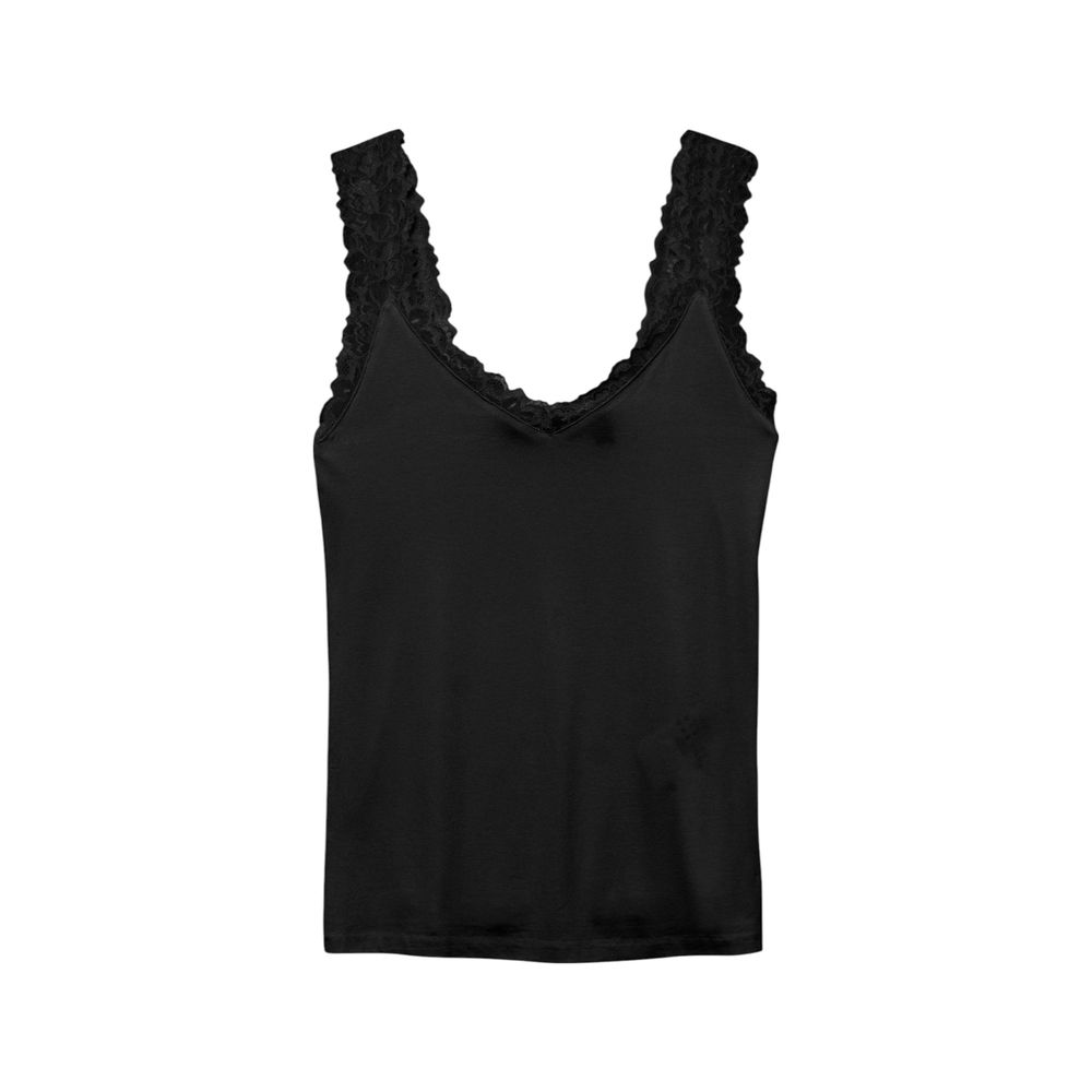 Vero Moda Black Viscose Tank Tops
