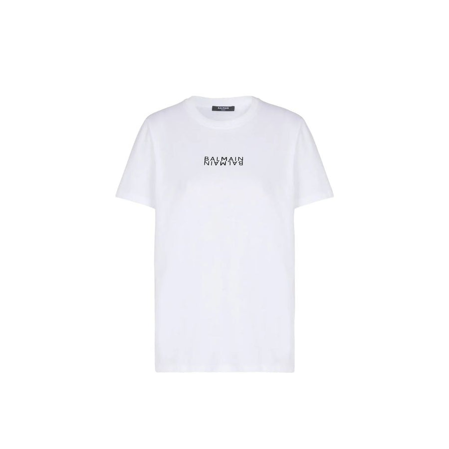 Balmain White Cotton T-Shirt