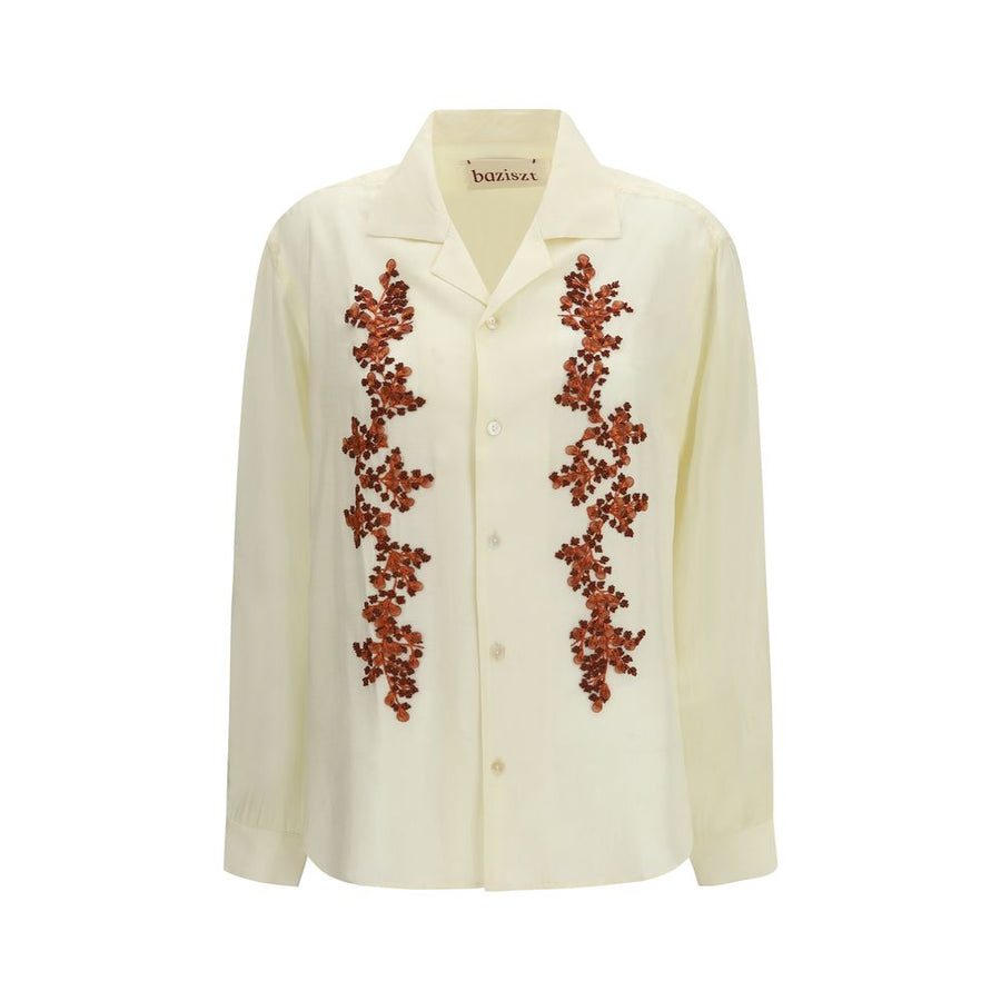 Baziszt Bicolor Cotton Pattern Shirt