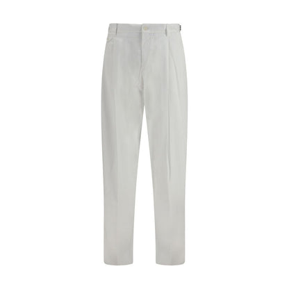 Dolce & Gabbana White Cotton Casual Pants