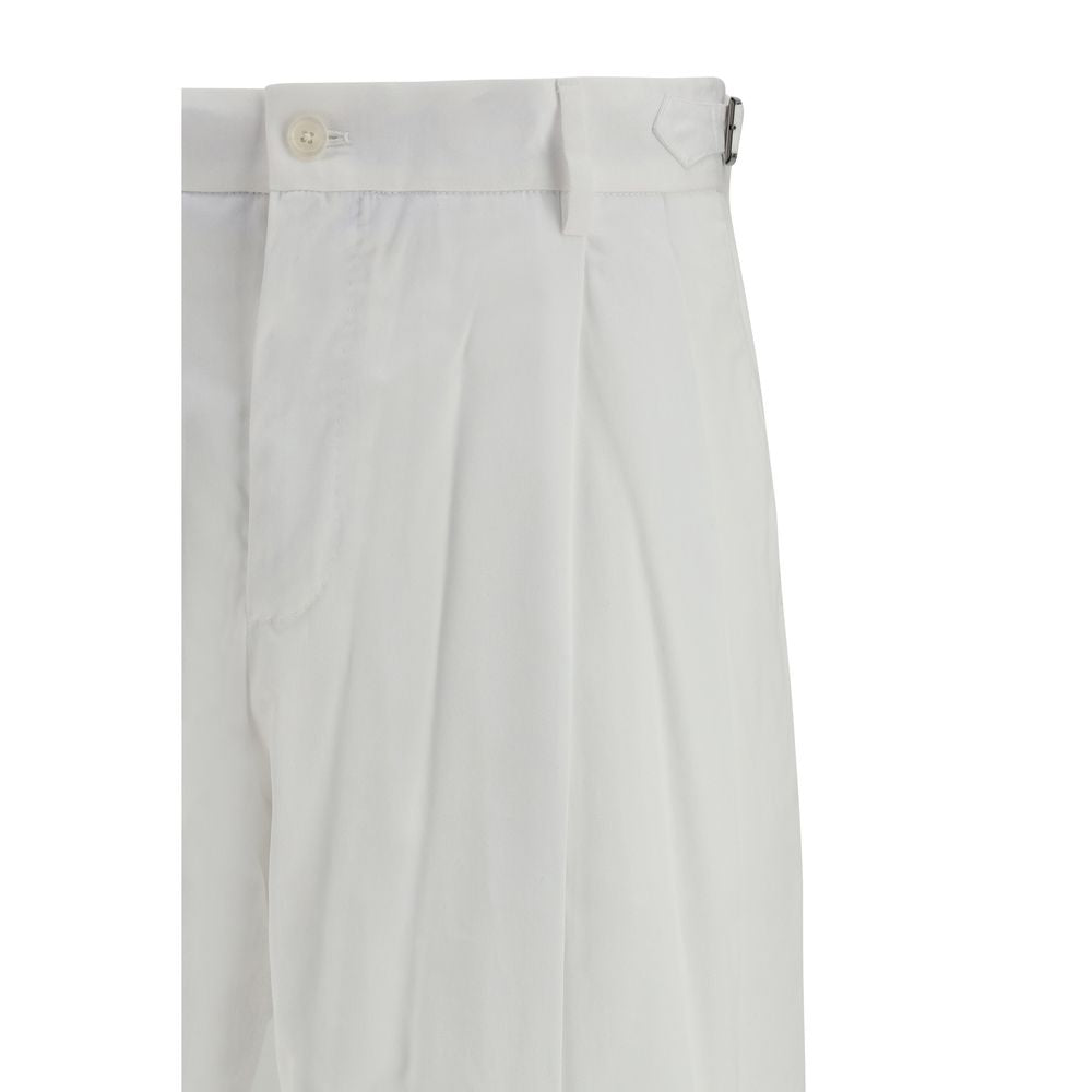 Dolce & Gabbana White Cotton Casual Pants