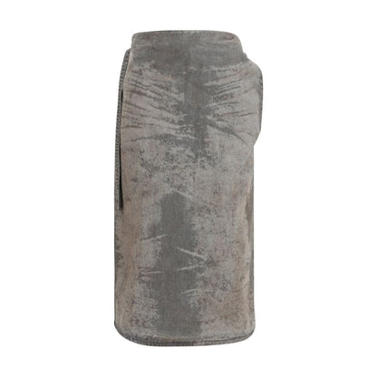 Diesel Gray Lyocell Midi Skirt