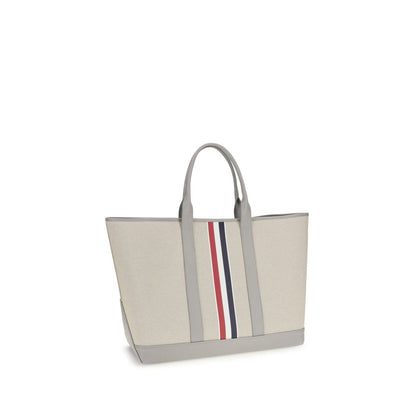 Thom Browne Gray Fabric Shoulder Bag