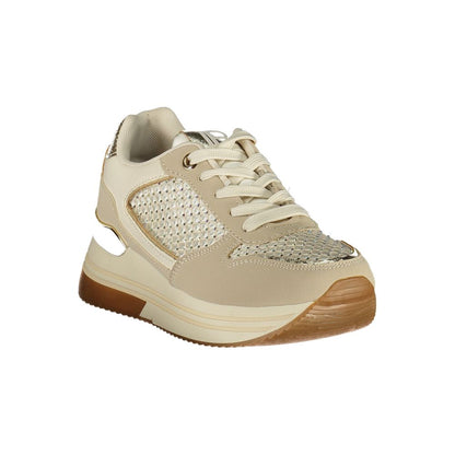 Laura Biagiotti Beige Polyester Athletic Sneakers