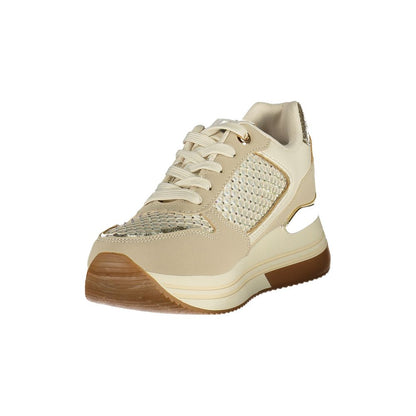 Laura Biagiotti Beige Polyester Athletic Sneakers