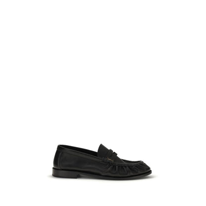 Saint Laurent Black Calf Leather Bos Taurus Slip-On Loafers