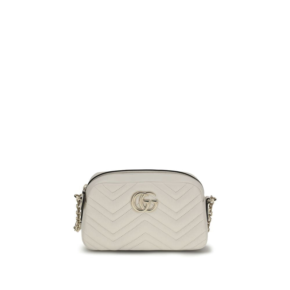 Gucci White Calf Leather Bos Taurus Shoulder Bag