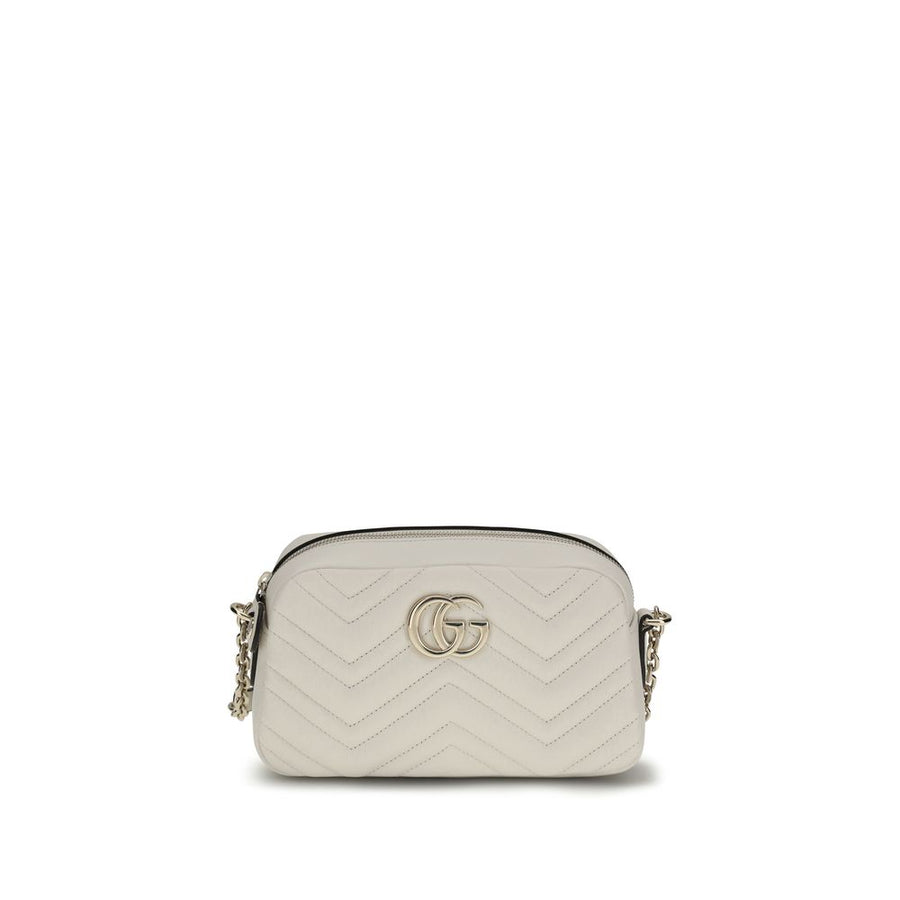 Gucci White Calf Leather Bos Taurus Shoulder Bag