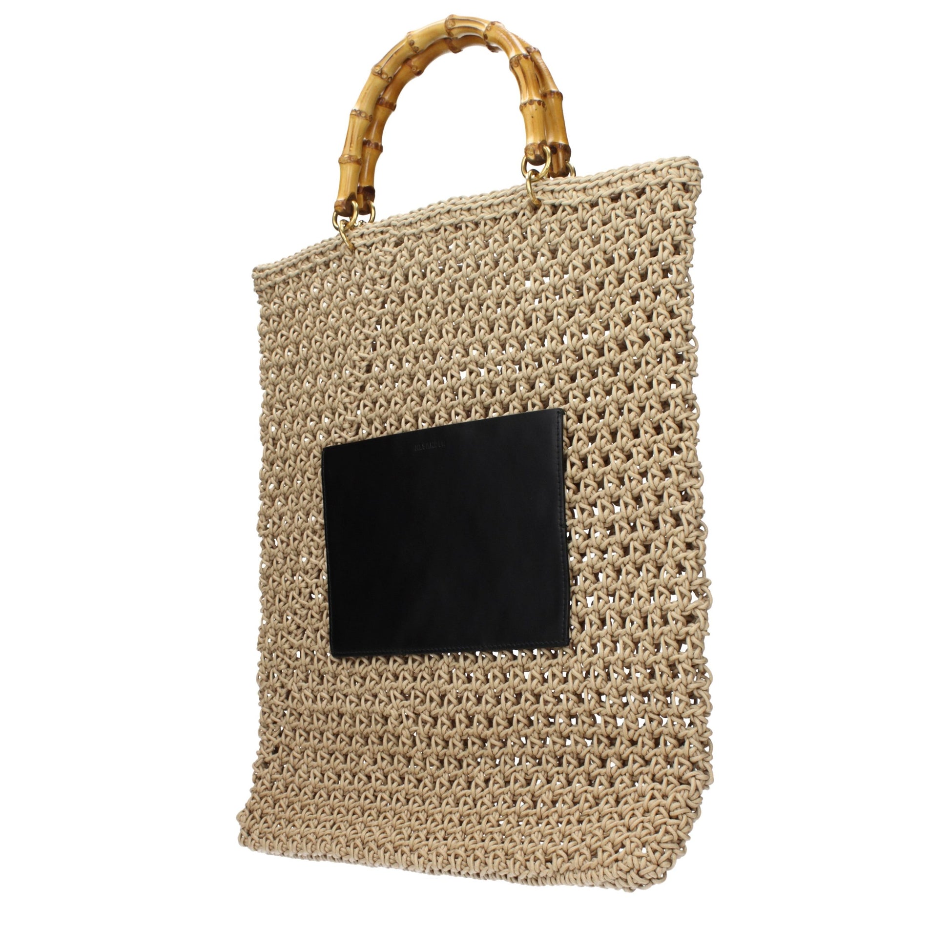 Jil Sander Beige Cotton Handbag