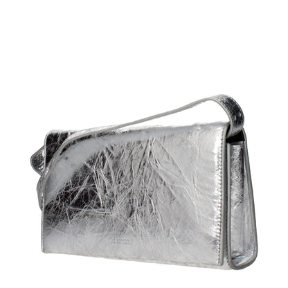Jil Sander Gray Leather Crossbody Bag