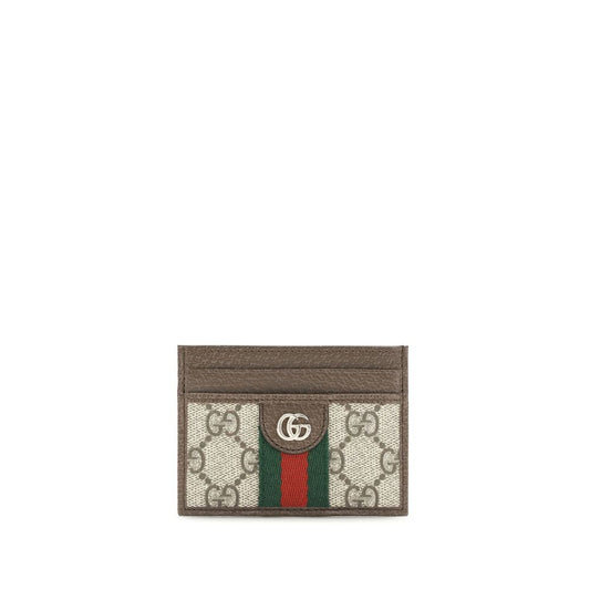 Gucci Brown Fabric Cardholder