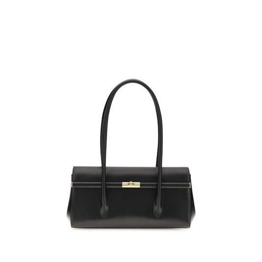 Dolce & Gabbana Black Calf Leather Bos Taurus Shoulder Bag