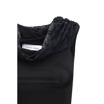 Marine Serre Black Viscose Shirt