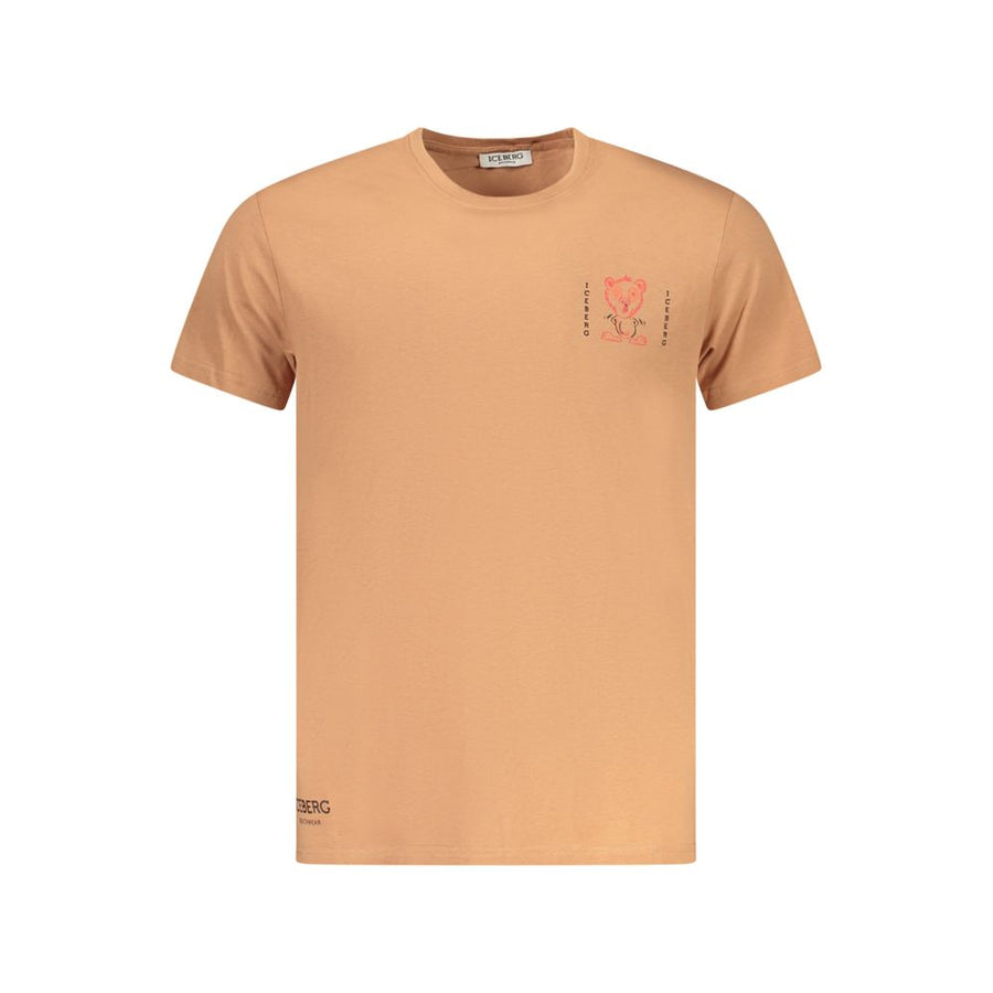 Iceberg Marrone Cotton Men T-Shirt