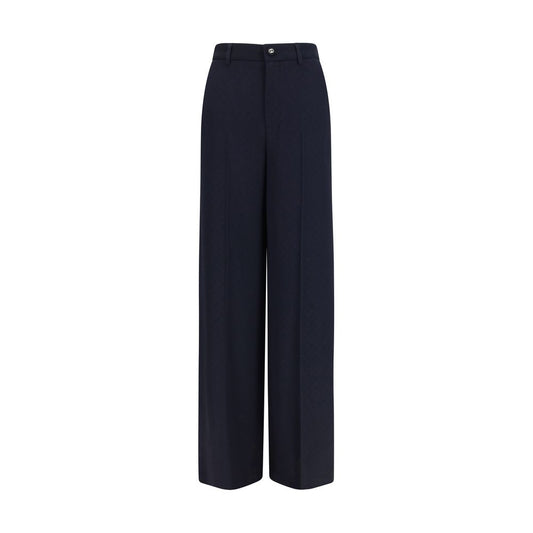 Gucci Blue Viscose Casual Pants